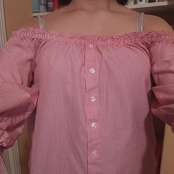 Active USA Tops - Stripped Red and White Shirt